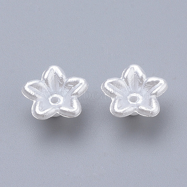 11mm White Flower Acrylic Beads