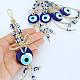 Flat Round with Evil Eye Glass Pendant Decorations(EVIL-PW0002-07)-3