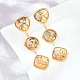 304 Stainless Steel Resin Stud Dangle Earrings(SA-E001-01G)-3