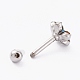 Brass Micro Pave Clear Cubic Zirconia Barbell Cartilage Earrings(AJEW-P017-10P)-2