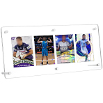 Acrylic and Iron Card Sleeve  Display Stands, White, 15x34.7x6.1cm(ODIS-WH0100-06)