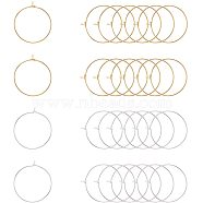 Brass Wine Glass Charm Rings/Hoop Earrings, Mixed Color, 7.4x7.2x1.7cm(KK-PH0001-08)