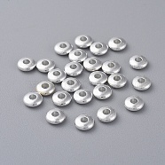 Brass Spacer Beads, Rondelle, Nickel Free, Silver Color Plated, 6x2mm, Hole: 2mm(X-KK-H505-S-NF)