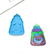 DIY Silicone Christmas Theme Pendant Molds, Resin Casting Molds, for UV Resin, Epoxy Resin Jewelry Making, Bell, 85x60mm(XMAS-PW0001-045D)