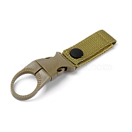 Nylon Hanging Bottle Buckle Clip Carabiner, for Outdoor Camping Hiking Traveling, Dark Khaki, 145x25x9mm, Hole: 29mm, Clasp: 77X35X11mm(TOOL-WH0132-50B)