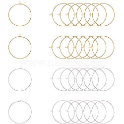 Brass Wine Glass Charm Rings/Hoop Earrings, Mixed Color, 7.4x7.2x1.7cm(KK-PH0001-08)