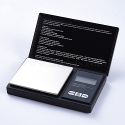 Weigh Gram Scale Digital Pocket Scale, 1000g/0.1g, Digital Grams Scale, Food Scale, Jewelry Scale, without Battery, Black, 128x77x19.5mm(TOOL-G015-04A)