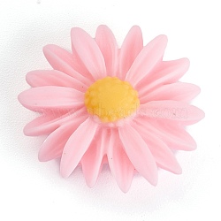 Flower Plastic Diamond Painting Magnet Cover Holder, for DIY Diamond Painting Colored Art, Platinum, Pink, 26x10mm(AJEW-M028-03E)