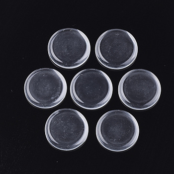 Transparent Glass Cabochons, Dome/Half Round, Clear, 38x6.5mm