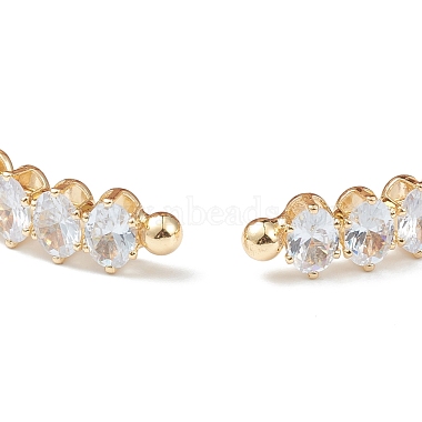 Brass Micro Pave Clear Cubic Zirconia Bangles(BJEW-A116-04G-A)-4