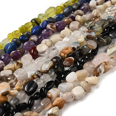 Natural Mixed Stone Beads Strands(G-A247-01)-2
