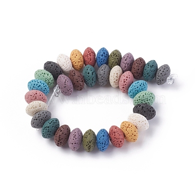 Natural Lava Rock Beads Strands(G-F671-01B-17)-2