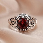 Alloy and Rhinestone Finger Rings for Women, Flower, Antique Silver, US Size 7(17.3mm)(FS-WG94321-02)