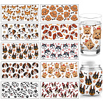 PVC DIY Heat Transfer Paper, for UV Sublimation Cup, Dog, 110x240mm, 10 style, 1pc/style, 10pcs/set(DIY-WH0517-024)