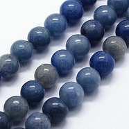 Natural Blue Aventurine Beads Strands, Round, 10mm, Hole: 1mm, about 37pcs/strand, 14.96 inch(38cm)(X-G-I199-24-10mm)