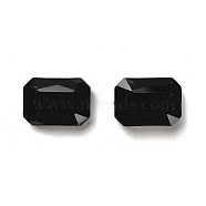 Electroplated Glass Beads, Pearl Luster Plated, Faceted, Rectangle, Black, 18x13x6mm, Hole: 1mm(EGLA-H002-A-03)