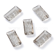 Embossed Glass Rhinestone Pendants, Rectangle, Faceted, Satin, 14x7x4.2mm, Hole: 1.5mm(GLAA-J101-07A-001SA)