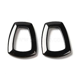 Bioceramics Zirconia Ceramic Linking Ring, Nickle Free, No Fading and Hypoallergenic, Trapezoid Connector, Black, 16x12x2mm, Inner Diameter: 11x7mm(PORC-C002-07A)