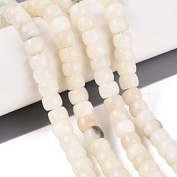 Natural White African Opal Beads Strands, Barrel, 8~8.5x5.5~6mm, Hole: 0.8~1mm, about 61~66pcs/strand, 14.76~15.16 inch(37.5~38.5cm)(G-Q616-02A-01)