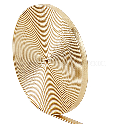5M Flat Imitation Leather Cord, for Pillow Decor, Gold, 5x0.8mm, about 5.47 Yards(5m)/Roll(LC-GF0001-02A-01)