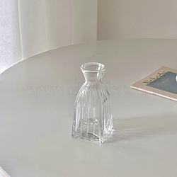 Mini Glass Vase, Micro Landscape Dollhouse Accessories, Pretending Prop Decorations, Clear, 55x55x110mm(BOTT-PW0011-12B)