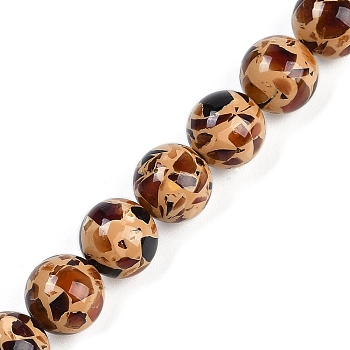 Synthetic Amber Beads Strands, Round, Peru, 10mm, Hole: 1.2mm, about 40pcs/strand, 15.55''(39.5cm)