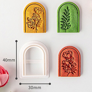 Plastic Clay Pressed Molds Set, Clay Cutters, Clay Modeling Tools, Arch, 4x3cm