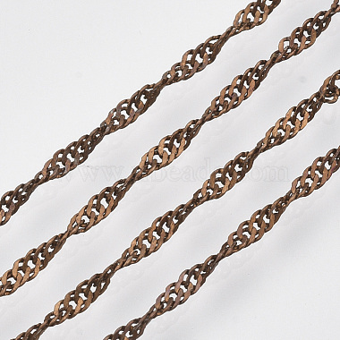Soldered Brass Coated Iron Singapore Chains(CH-T002-03R)-4