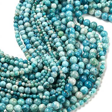 Natural Gemstone Hemimorphite Round Beads Strands(G-L145-6mm-01)-2