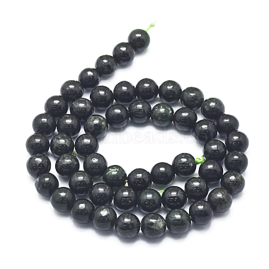 Brins de perles de jade noir natura myanmar(G-D0001-06-8mm)-2