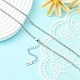 304 Stainless Steel Box Chain Necklace for Men Women(NJEW-YW0001-16)-5