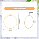 DICOSMETIC 40Pcs Brass Hoop Earrings Findings(KK-DC0001-11)-2