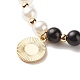 Ожерелье из сплава eaneml yin yang charm с пластиковым искусственным жемчугом из бисера для женщин(NJEW-JN03913)-5