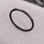 Stainless Steel Plain Band Rings, Black, US Size 8(18.1mm)(FS-WG0150B-02)