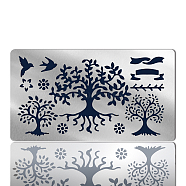 Retro Stainless Steel Metal Cutting Dies Stencils, for DIY Scrapbooking/Photo Album, Decorative Embossing DIY Paper Card, Matte Stainless Steel Color, Tree of Life, 177x101x0.5mm(DIY-WH0242-289)