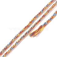 Cotton Cord, Braided Rope, with Paper Reel, for Wall Hanging, Crafts, Gift Wrapping, Colorful, 1.2mm, about 27.34 Yards(25m)/Roll(OCOR-E027-01B-13)