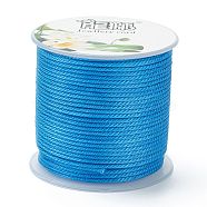 Polyester Braided Cords, for Jewelry Making Beading Crafting, Cornflower Blue, 1.5mm, about 21.87 yards(20m)/roll(OCOR-I006-A05-21)