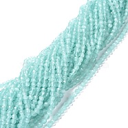 Cat Eye Beads Strands, Round, Faceted, Pale Turquoise, 3mm, Hole: 0.2mm, 14.17 inch(36cm), 122pcs/strand(X-CE-I005-B34)
