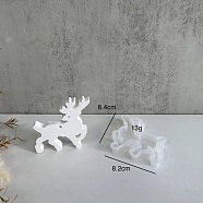 DIY Christmas Theme Silicone Molds, for UV Resin & Epoxy Resin Craft Making, White, Deer, 83x92x12mm, Inner Diameter: 72x58mm(DIY-Q138-03A)