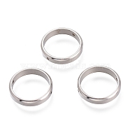 Non-Tarnish 201 Stainless Steel Bead Frames, Ring, Stainless Steel Color, 14x3mm, Hole: 1mm(X-STAS-O130-06P)