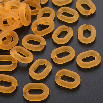 Transparent Acrylic Linking Rings, Quick Link Connectors, Frosted, Oval, Sandy Brown, 19.5x15x5mm, Inner Diameter: 6x11
mm