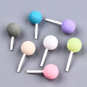 Handmade Polymer Clay 3D Lollipop Embellishments, for Party DIY Decorations, Mixed Color, 21~26x10.5mm