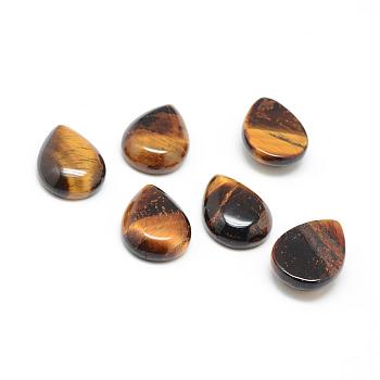 Natural Tiger Eye Gemstone Cabochons, teardrop, 25x18x6mm