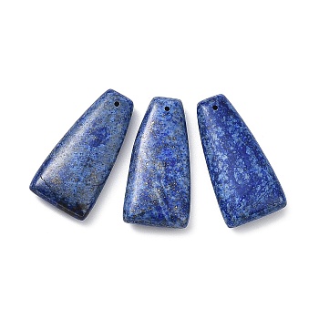 Natural Lapis Lazuli Pendants, Trapezoid Charms, 39.5~40x20~20.5x8~8.5mm, Hole: 1.4mm