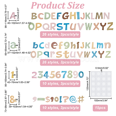 ボヘミア紙レターナンバー装飾ステッカー(DIY-WH0349-127)-2
