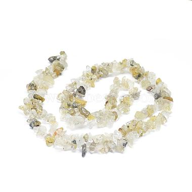 Brins de perles de quartz rutiles en or naturel(G-M205-18)-2