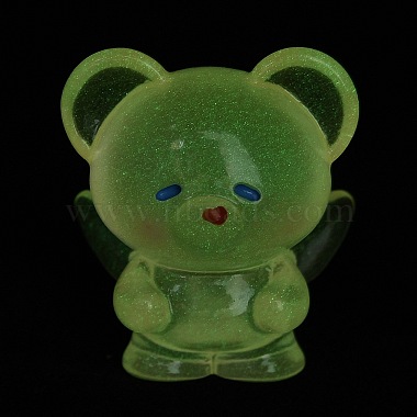 Ornements mignons de petit ours en résine lumineuse(RESI-Z008-01A)-3