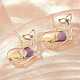 Alloy & Dried Flower Dangle Earrings(AL-Z001-05G)-2