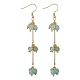 Natural Mixed Gemstone Chips Dangle Earrings(EJEW-JE05274)-2