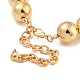 CCB Chunky Bead Ball Chain Necklaces(NJEW-K261-04G)-4